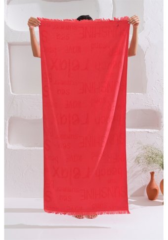 Homelover Funday Pamuk Plaj Havlusu Kırmızı