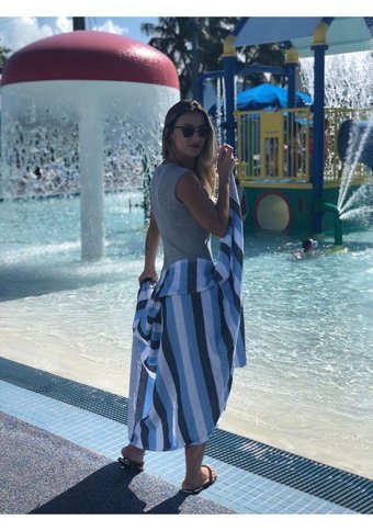 Aysesa Shoresecret Pamuk Plaj Havlusu Mavi