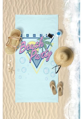 Vevien Beach Party Pamuk - Polyester Plaj Havlusu Açık Mavi