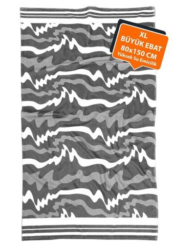 Hamur Cover Pamuk Plaj Havlusu Gri