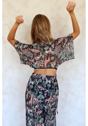 Hamur Woods Polyester Plaj Havlusu Siyah