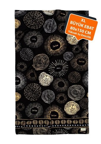 Hamur Just Love Pamuk Plaj Havlusu Siyah