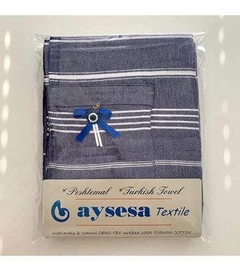 Aysesa Shoresecret Pamuk Plaj Havlusu Lacivert