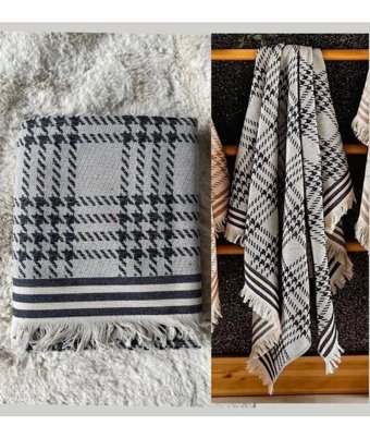 Şıkel Glorya Pamuk Plaj Havlusu Antrasit
