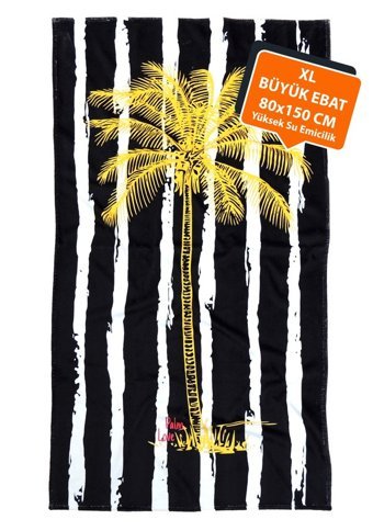 Hamur Brush Palm Pamuk Plaj Havlusu Sarı