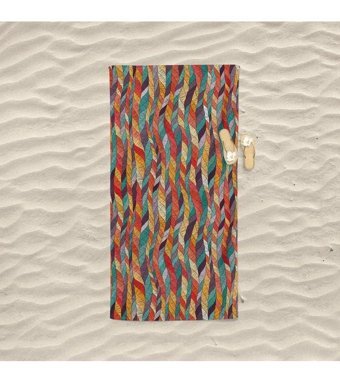 Ender Home Stripes Pamuk Plaj Havlusu Beyaz - Mavi