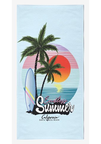 Vevien Endless Summer Pamuk - Polyester Plaj Havlusu Açık Mavi
