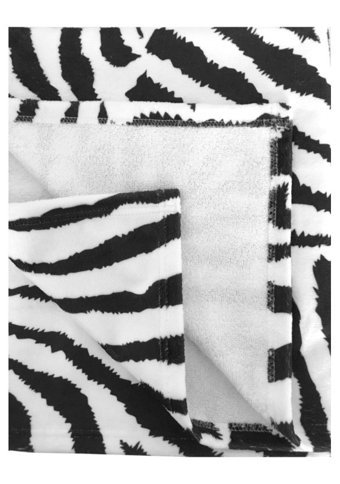 Hamur Zebra Pamuk Plaj Havlusu Siyah