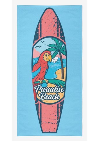 Vevien Paradise Beach Pamuk - Polyester Plaj Havlusu Mavi