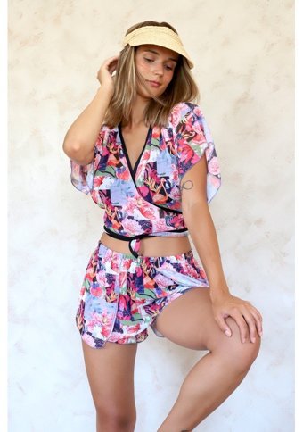 Hamur Kolaj Polyester Plaj Havlusu Kırmızı