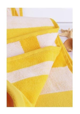 Baveno Mikrofiber Plaj Havlusu Beyaz - Sarı