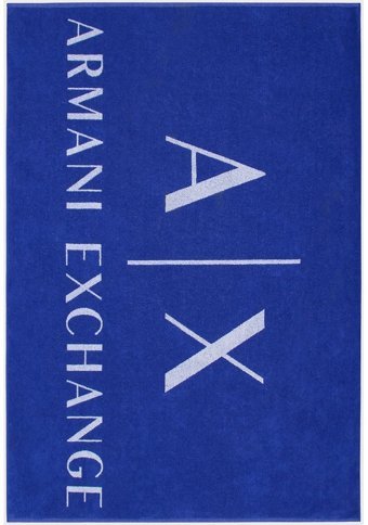 Armani Exchange 953046 3R601 00135 Pamuk Plaj Havlusu Mavi