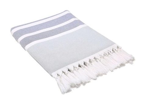 Decohome Pamuk Plaj Havlusu Gri