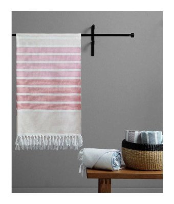 Decohome Pamuk Plaj Havlusu Gri