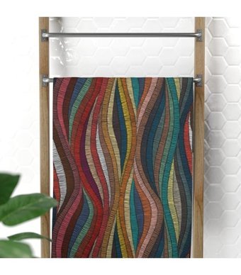 Maisonette Tile Pamuk Plaj Havlusu Çok Renkli