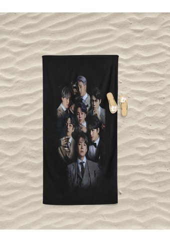 Erays Home Bts Pamuk Plaj Havlusu Siyah
