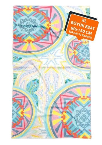 Hamur Mandala Pamuk Plaj Havlusu Turkuaz