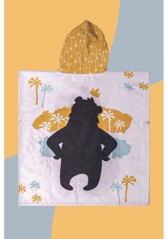 Vevienhome Cool Bear Pamuk Plaj Havlusu Sarı