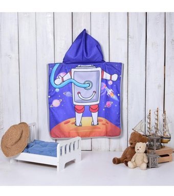 Ender Home Astronot Pamuk Plaj Havlusu Mavi