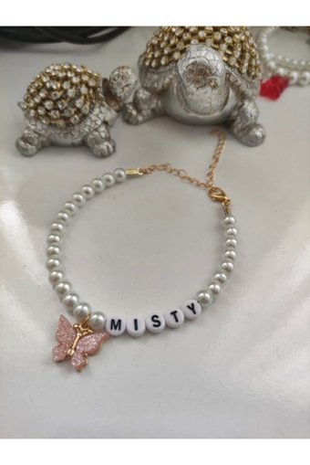 Taktakılsın Zilli İncili Pembe Ayarlanabilir Gezdirme Boyun Kedi Tasması
