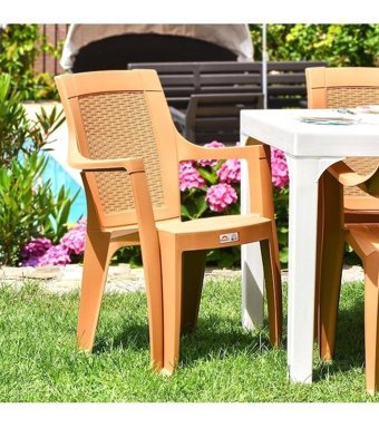 Holiday Kollu Ahşap 6 Adet Bahçe Sandalyesi