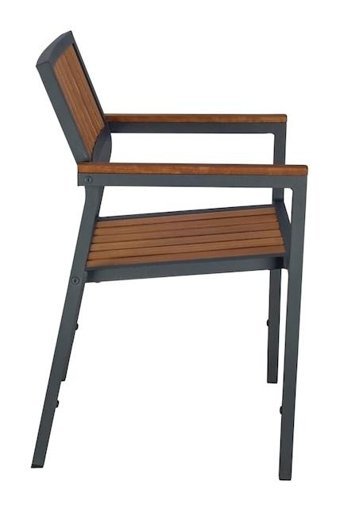 Massadesign Kollu Ahşap 1 Adet Bahçe Sandalyesi
