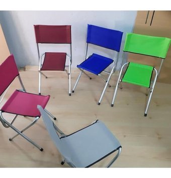 Depolife Kolsuz Katlanabilir Metal 1 Adet Bahçe Sandalyesi