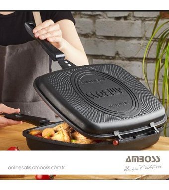 Amboss Kuvars Döküm 36 cm 2 Parça Tava