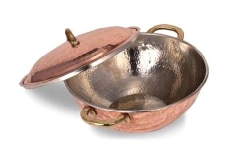 Turna Bakır 1063588 Bakır 25 cm 2 Parça Wok Tava