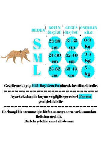 Patifashion Düz Fosforlu Yeşil Ayarlanabilir Gezdirme Göğüs Kedi Tasması
