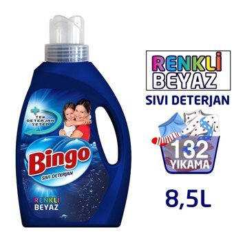 Bingo 132 Yıkama Beyazlar ve Renkliler İçin Sıvı Deterjan 4x2.14 lt