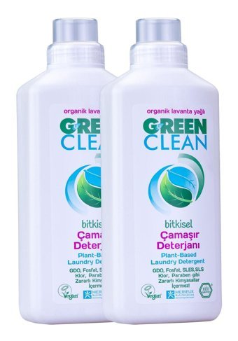 U Green Clean Organik Lavanta Yağlı 40 Yıkama Tüm Renkler İçin Sıvı Deterjan 2x1 lt