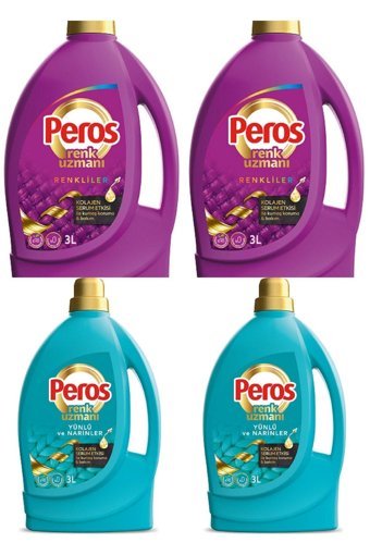 Peros Renk Uzmanı Kolajen Serum Etkisi 50 Yıkama Renkliler İçin Sıvı Deterjan 4x3 lt