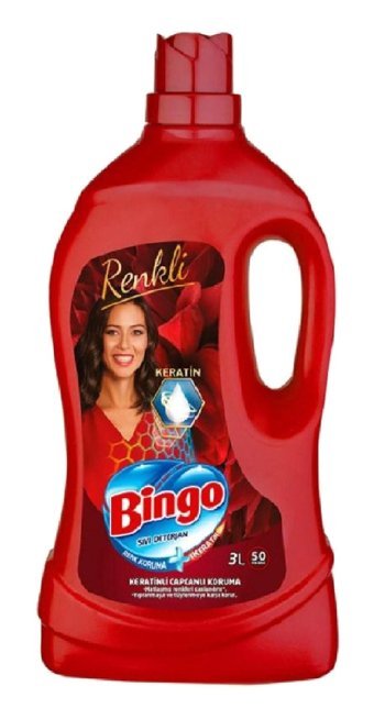 Bingo Keratinli Capcanlı Koruma 50 Yıkama Renkliler İçin Sıvı Deterjan 3 lt