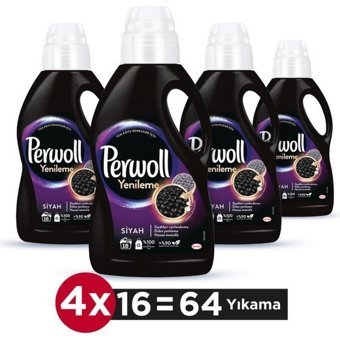 Perwoll Doku Yenileme 64 Yıkama Siyahlar İçin Sıvı Deterjan 4x1 lt