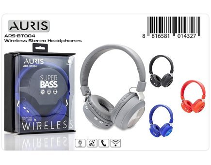 Auris Bt-004 Kulak Üstü Kablosuz Bluetooth Kulaklık Çok Renkli