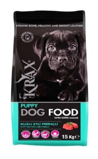 Krax Kuzu Etli Pirinçli Tüm Irklar Yavru Köpek Maması 15 Kg