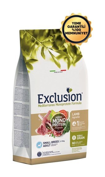 Exclusion Monoprotein Kuzu Etli Narlı Küçük Irk Yetişkin Köpek Maması 7 Kg