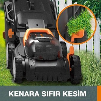 Worx WG927E Misinalı İtmeli Elektrikli Akülü Çim Biçme Makinesi