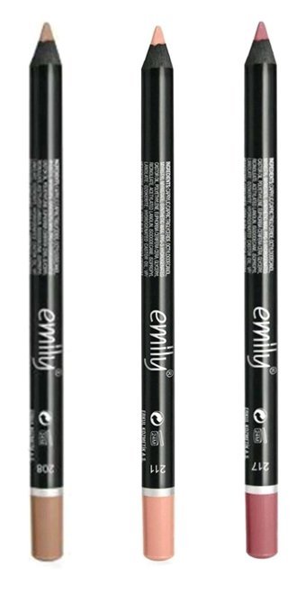 Emily 3 'lü Set No:208-211-217 Mat Dudak Kalemi Çok Renkli