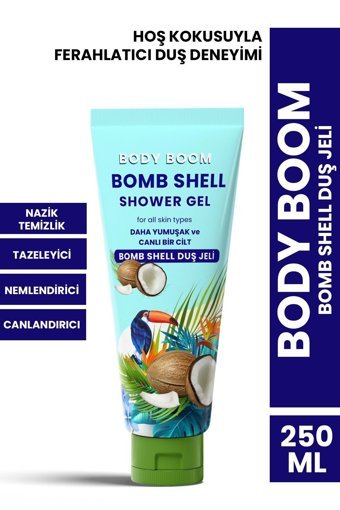 Body Boom Bomb Shel Hindistan Cevizi Duş Jeli 250 ml