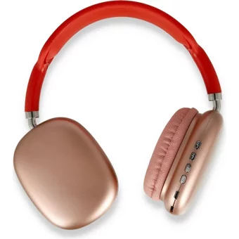 Karler Bass Kr Max Bt Kulak Üstü Kablosuz Bluetooth Kulaklık Kırmızı
