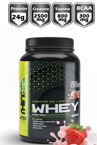 Rhino Nutrition Çilekli Whey Protein Protein Tozu 1 kg