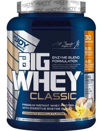 Bigjoy Classic Hindistan Cevizli Vanilyalı Whey Protein Protein Tozu 915 gr
