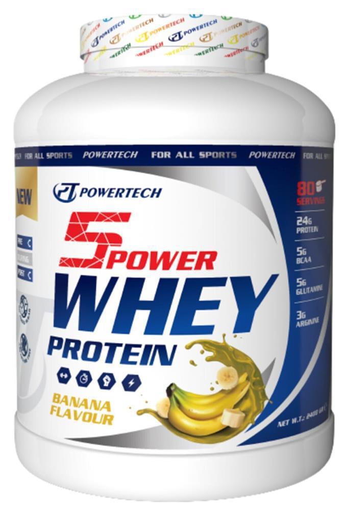 Powertech 5 Power Muzlu Whey Protein Protein Tozu 2.4 kg