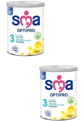 Sma Optipro Laktozlu Probiyotikli 3 Numara Bebek Sütü 2x400 gr