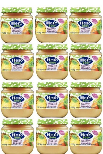 Hero Baby Glutensiz Karışık Meyveli Kavanoz Maması 12x125 gr