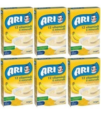 Ari Laktozlu Tahıllı Pirinç Unlu Probiyotikli Kaşık Maması 6x200 gr