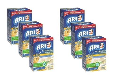 Ari Gece Laktozlu Tahıllı Kaşık Maması 6x500 gr