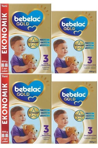 Bebelac Gold Laktozsuz Tahılsız Probiyotikli 3 Numara Devam Sütü 2x1.15 kg